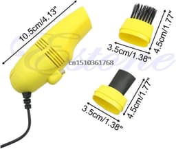 Mini Stofzuiger - Computer Reiniger - Toetsenbord Schoonmaken - USB Aangedreven - Handzaam Formaat - Hemelsblauw — thumbnail 3