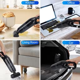 SnelShoppen - Draadloze Handstofzuiger, Oplaadbare 10.000 PA, Krachtige Handheld Stofzuiger voor Auto, Huis, Dieren, Nat en Droog, Compact en Lichtgew — thumbnail 5