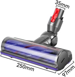ZENC® Aangedreven Zuigmond Geschikt voor Dyson Steelstofzuiger V15, V11, V10, V8 & V7 - Turbo Borstel - Vloerzuigmond - Stofzuigermondstuk - Opzetstuk - Mondstuk - Stofzuigeraccessoires - Grijs — thumbnail 3