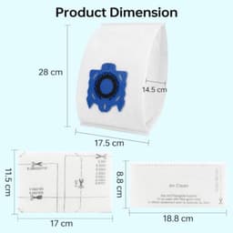 6 Stofzuigerzakken met 4 Filters Compatibel met Miele GN Serie S2 S4 S5 S6 S8, Complete C2/C3, Classic C1 - Inclusief Borstel — thumbnail 2