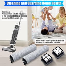 PromoHome Reserveonderdelen Tineco Floor One S3 / iFloor 3 - 2 Borstelrollers en 3 HEPA Filters - Compatibel — thumbnail 2