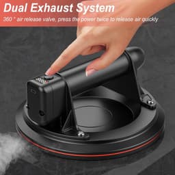 Elektrische Vacuümzuiger - Tegellifter Glaslift - Zwaar Materiaal Verplaatsen - Digitaal Display Real-time - 20 cm Diameter - Zwart — thumbnail 5