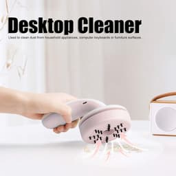 Mini Stofzuiger - Draagbare Reiniger - Bureau Schoonmaken - Geluidsarme Werking - 16 cm - Roze — thumbnail 2
