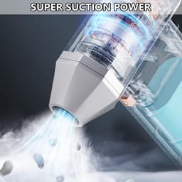 Draagbare Cleaner - Handstofzuiger - Auto en Huis - Krachtige Zuigkracht - 146x68x47mm - Zwart — thumbnail 4