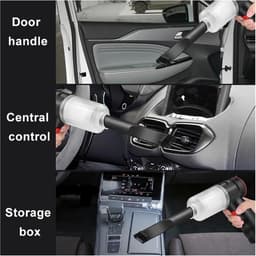Draadloze Kruimeldief - Mini Stofzuiger - Auto en Huis - 16000 Pa Zuigkracht - 2000 mAh Batterij - Zwart — thumbnail 2
