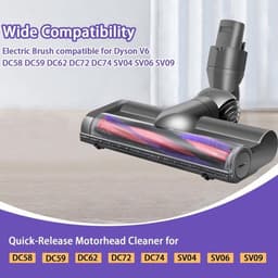 Elektrische Borstelkop Voor Stofzuiger - Compatibel Met V6 DC58 DC59 DC62 DC74 SV09 - Voor Harde Vloeren En Tapijt - Duurzaam Accessoire — thumbnail 5