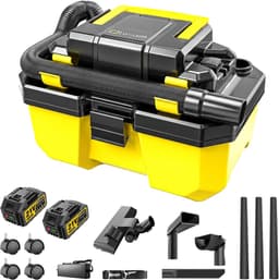 SnelShoppen - 3-in-1 Nat- en Droogzuiger met Borstelloze Motor 3000W - Draadloze Werkplaatsstofzuiger met HEPA-filter, 2x 4,0 Ah Accu, Blaasfunctie en — thumbnail 1