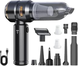 Draagbare Handstofzuiger - Autostofzuiger Kruimeldief - Auto Interieur Reinigen - Krachtige Borstelloze Motor - 500 Gram - Zwart — thumbnail 1