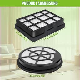 Twee vervangende HEPA-filters geschikt voor Bosch BBZ152EF Serie 2 BGC05 BGS05 BGC05A320 BGC05A220A BGC05AAA1 BGC05A322 BGC05AAA2 BGS05X240 stofzuigers. — thumbnail 5