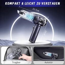 NETTLIFE - Kruimelzuiger - Handstofzuiger - Accu Mini Stofzuiger Draadloos - 25000Pa - 4-in-1 Autostoofzuiger - 3 standen - Draagbare stofzuiger - voor auto Huishouden Dierenharen - grijs — thumbnail 5