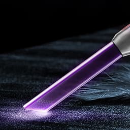 1stuk - Stofzuigeraccessoire - Spleetmondstuk - LED-verlichting - Compatibel met Dyson V7, V8, V10, V11, V15 - Lange buis - Voor het verlichten van stof en vuil in donkere hoeken en spleten - Paars — thumbnail 3