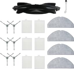 18 stuks robotstofzuiger accessoires - Geschikt voor Eufy G50 Hybrid (SES) - L60 Hybrid (SES) - L60 - L60 SES - L50 - L50 SES - Onderdelen - voor robotstofzuiger - met reinigingsborstel - Vervangingsonderdelen — thumbnail 1