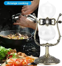 Zandloper Timer 15 Minuten - Vintage Metaal en Glas - Studie Decor Keuken Timing Kamer Timing Decoratie . — thumbnail 3