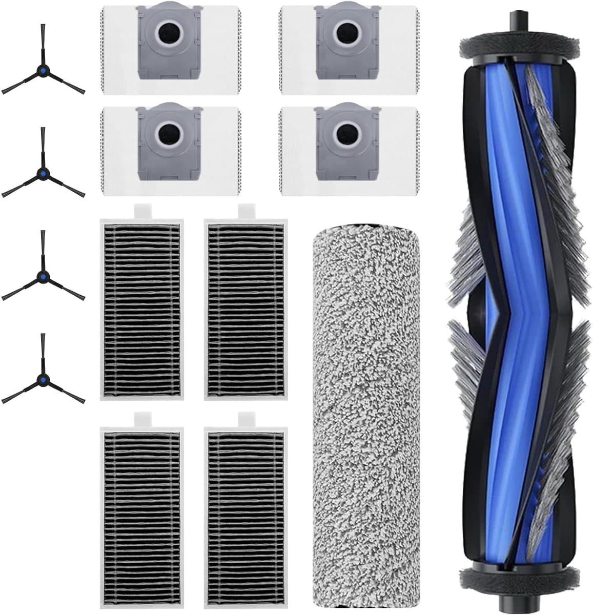 Cosensi - Accessoireset voor robotstofzuiger: 14-delig, hoofdborstel, mopreinigingsrol, filters, zijborstels, stofzakken — afbeelding 1
