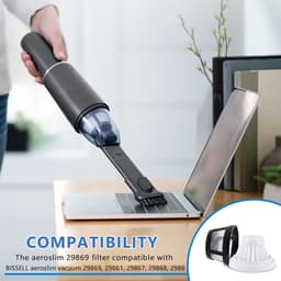 4 stuks Vervangingsfilters voor stofzuiger, - geschikt voor BISSELL AeroSlim draadloze handstofzuiger 29869 - 29861 - 29867 - 29868 - onderdeelnummer 1624405 — thumbnail 3