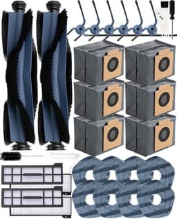 29-delige accessoireset voor Eufy X10 Pro Omni robotstofzuiger, 2 rolborstels, 6 zijborstels, 6 stofzakken (actieve kool), 4 HEPA-filters, 8 reinigingsdoeken, 2 reinigingsborstels, 1 — thumbnail 1