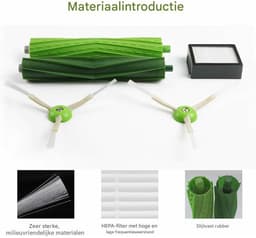 Stofzuigeraccessoireset - Navulling - Hoogwaardig filter - Robotstofzuiger - Borstels en rubberen onderdelen - geschikt voor iRobot i7 i7+ E5 E6 E7 - 6 artikelen — thumbnail 3
