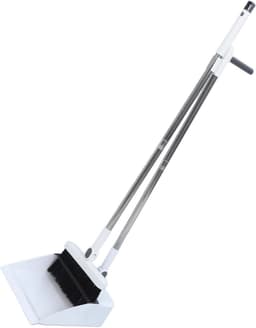 Stoffer en blik set - Reinigingsset - Huis opruimen - Vouwbaar ontwerp - 93.5 cm - Wit — thumbnail 1