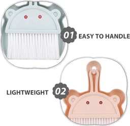 Tafelveger en Stoffer Set - Mini Bezems - Bureau Schoonmaken - Ophangbeugel - 20.8 cm - Diverse Kleuren — thumbnail 5