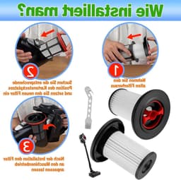 2 Vervangfilters voor Bosch Unlimited Gen2 Serie 8 Stofzuiger met HEPA Filter en Schoonmaakborstel, Geschikt voor Stofzuiger Onderdelen en Accessoires — thumbnail 3