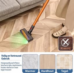 Traumheim® Borstel voor Dyson steelstofzuiger - Borstel compatibel met Dyson V7, V8, V10, V11, V15 steelstofzuiger - elektrische borstel met directe aandrijving met laser-LED voor harde vloeren en laagpolige tapijten — thumbnail 3