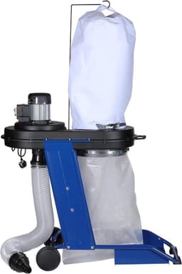 Stofafzuiger - Houtstofcollector - Werkplaats Reinigen - 550W Motor - 65 Liter Zak - Grijs — thumbnail 5