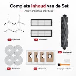BukkitBow - Accessoireset Geschikt voor Dreame L10s Ultra, L10 Ultra, L10s Pro, L10s Pro Gen 2, L10 Prime, L10 Pro & Xiaomi X10+, X20+ - Met HEPA Filters, Roller, Zijborstels, Mopdoeken & Stofzakken - Vervangingsonderdelen - 17-Delige Set — thumbnail 2