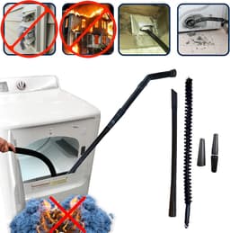 Vacuüm bevestiging voor droger ventilatie, spleet reinigingsgereedschap voor kleren droger met pluisvanger borstel en flexibele slang. — thumbnail 3