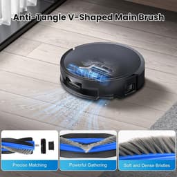 24-delige vervangingsset voor Ecovacs Deebot T50 Pro Omni / T50 Pro Omni Gen2 / T50 Omni robotstofzuiger, inclusief 1 hoofdborstel, 6 stofzakken, 4 filters, 6 zijborstels, 6 dweilpads en 1 reinigingsaccessoire — thumbnail 2