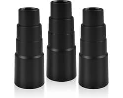 3 stuks Stofzuigeradapters geschikt voor stofzuigerslang - Stofzuigeronderdelen - slangverloopstuk, Geschikt voor Bosch, Makita, Kärcher en de meeste merken - slangadapter voor stofzuiger - 4 lagen - 25 mm tot 42 mm - zwar