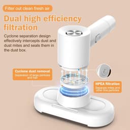 Namajunas - Huisstofmijt Stofzuiger - Bedstofzuiger - Matrasreiniger - Kruimelzuiger - Mijtzuiger met uv-licht - matrasreiniger - bedstofzuiger met HEPA-permanente stofreservoir - Mini-handstofzuiger voor Matrassen, Bedden - Geluidsdempend ontwerp — thumbnail 5