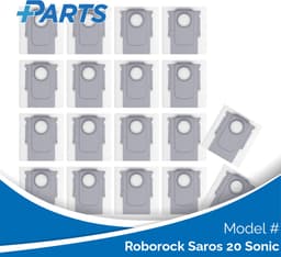 Roborock Saros 20 Sonic Stofzakken (18 Stuks, Plus.Parts® alternatief voor 8.02.0239) — thumbnail 1