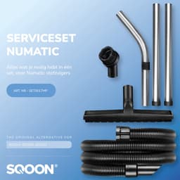 SQOON® Serviceset stofzuiger 38mm geschikt voor Numatic - Compleet vervangingsset - Ideaal voor harde vloeren, fijnstof en algemeen schoonmaakwerk — thumbnail 3