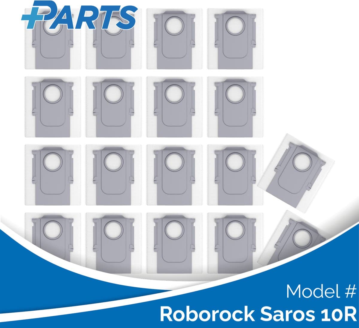 Roborock Saros 10R Stofzakken (18 Stuks, Plus.Parts® alternatief voor 8.02.0239) — afbeelding 1