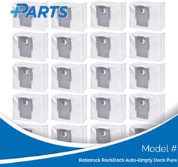 Roborock RockDock Auto-Empty Dock Pure Stofzakken (20 Stuks, Plus.Parts® alternatief voor 8.02.0132) — thumbnail 1