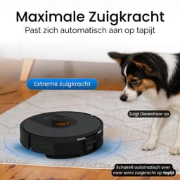 Chesto T2 Pro 3-in-1 Robotstofzuiger met Dweilfunctie – 5000 Pa - Geschikt voor Dierenharen - LDS navigatie - App-besturing — thumbnail 5