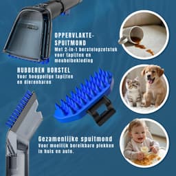 Ploutos® Vlekkenreiniger - 1,2 m Slang & 5,5 m - Hoes Voor Tapijtreiniger - Zwart/Blauw - 35cm x 30cm x 33cm — thumbnail 5