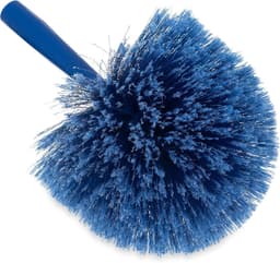 Ronde Duster - Zachte Borstels - Stof Verwijderen - Afgeronde Vorm - 17.8 cm Diameter - Blauw — thumbnail 1