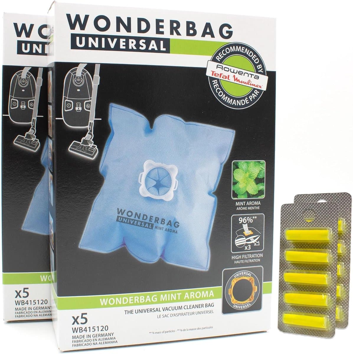Stofzuigerzakken met Geur - Stofzuigeraccessoires - Frisse Lucht - Voordeelpakket 10+10 - 10 Stuks - Mint Aroma — afbeelding 1