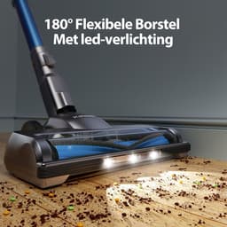 Draadloze Steelstofzuiger - Lichtgewicht Stofzuiger - Efficiënt Schoonmaken - 23kPa Zuigkracht - 35 Min Looptijd - Blauw — thumbnail 2