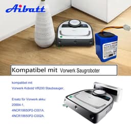 Stofzuiger Accu - Reserveaccu Robotstofzuiger - Stofzuigen Huis - Hoge Capaciteit 6600mAh - 144V - Zwart — thumbnail 4