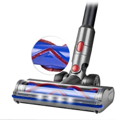 SQOON Stofzuiger Mondstuk Geschikt voor Dyson Stofzuiger V7 / V8 / V10 / V11 en v15 Series -Met V Borstel - Zuigmond voor Dyson Steelstofzuiger - LED Licht — thumbnail 1