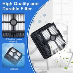 Allecto Plus - Borstelrol filter reserveonderdelen voor nat-droog-stofzuiger - Set van 2 borstelrollen en 2 HEPA-filters - Inclusief reinigingsborstel — thumbnail 5