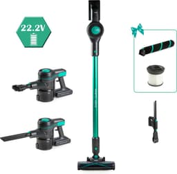 PRIMO PR509SV 3-in-1 Steelstofzuiger Draadloos - Stofzuiger zonder zak - Kruimelzuiger - Extra fluffybrush - Grijs/Groen — thumbnail 1