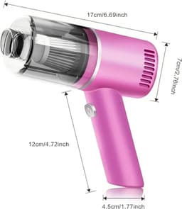 Bovista Kruimeldief - Handstofzuiger - Snoerloos - Draadloos - Auto Stofzuiger - Caravan - Best Verkocht - Car Vacuum Cleaner - Roze - Tegen Kruimels — thumbnail 4
