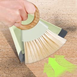 Reinigingsset Kleine Bezem - Stoffer en Blik - Bureau Schoonmaken - Compact Haakontwerp - 1 stuk - Kleurrijk — thumbnail 3