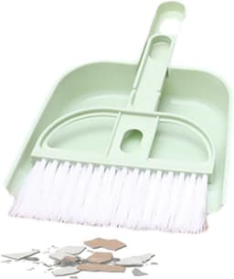 Handbezem Stoffer Set - Reinigingsborstel Blik - Bureau Schoonmaken - Draagbaar Compact Ontwerp - 18 x 11.5 cm — thumbnail 1
