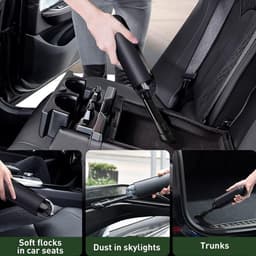 Handstofzuiger - Draagbare Stofzuiger - Auto Interieur Reinigen - 5000 Pa Zuigkracht - 70W Motor - Groen — thumbnail 4