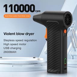 Krachtige Ventilator - Mini Turbo - Efficiënt Reinigen - 110.000 RPM Motor - 147 cm Lengte - Zwart — thumbnail 2