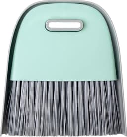 Handbezem en Veegschep - Tafelveegset Vuilblik - Snel Kleine Kuis - Praktisch Ontwerp - Compact Formaat - Grijs Turquoise — thumbnail 1
